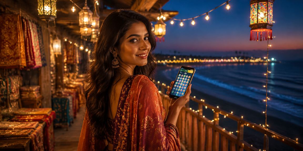 কক্সবাজার সৈকতে মোবাইলে বাজি রাখছেন একজন